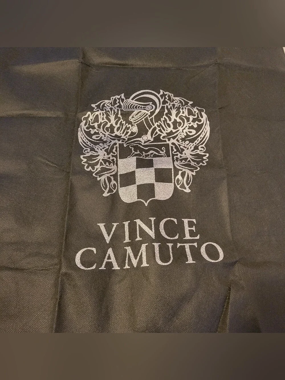 Vince Camuto Black Dust Bag, Logo, Pouch For Handbag Storage, 21